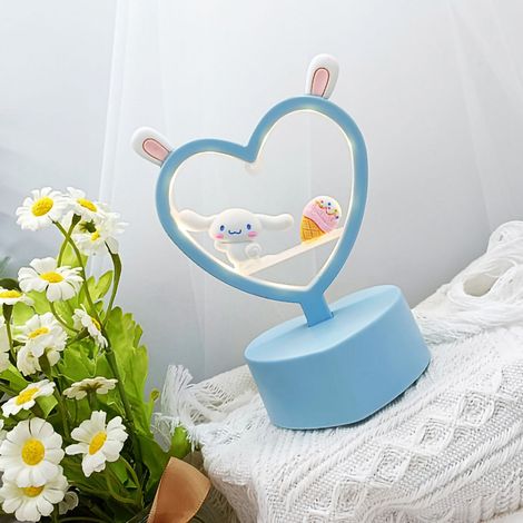 Lapin oreilles Cinnamoroll veilleuse lampe de bureau chambre cadeau ami(e) copine batterie incluse (1/3)