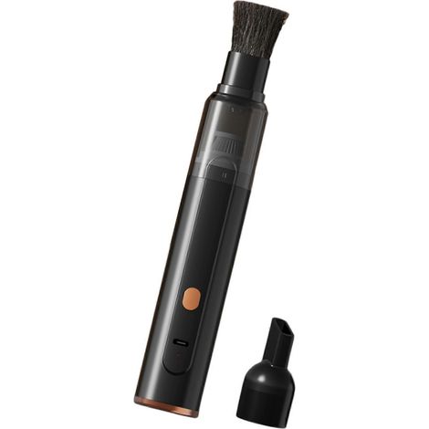 Petit aspirateur portatif sans fil puissant, idéal pour nettoyer les cafetières à la maison ou au bureau (noir). (1/5)