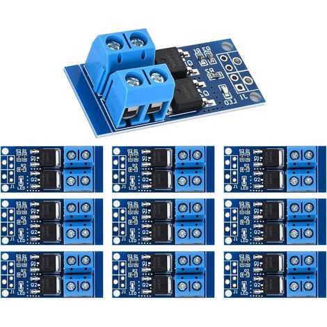 Lot de 10 modules pilotes commutateurs déclencheurs MOSFET double DC 5-36V 400W 15A PWM régulateur 0-20kHz Contrôleur de commutation électronique pour moteur vitesse lampes luminosité (1/5)