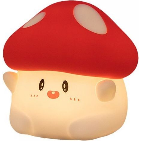 Adoptez la veilleuse en forme de champignon : longue autonomie, commande tactile, design doux et mignon, parfaite pour les chambres (1/5)