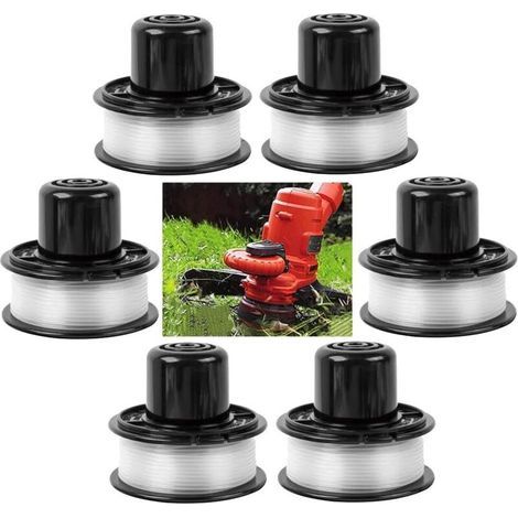 A6226 Bobine de fil compatible avec Black et Decker Auftipp Coupe-herbe automatique GL250 / GL310 / GL360 / GL360SB avec 6m ligne, 6-pack (1/5)