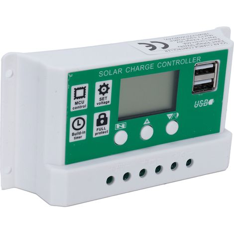 60A 12V/24V PWM-Solarladeregler mit automatischer Nachführung für Solarmodul und Batterie (1/5)