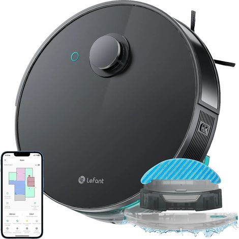 Aspirateur Robot Lefant, Puissance d'Aspiration de 4000Pa, Navigation Lidar Intelligente (1/2)