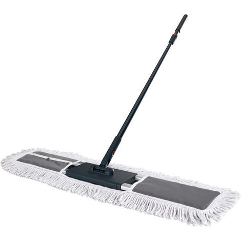Balai Serpillère Aluminium, Grande Balai Plat Professionnel avec Manche Téléscopique, Coton Serpillere Professionnel (1/4)