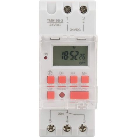 DC 24V 30A Hebdomadaire 12/24hrs Minuterie Interrupteur LCD On Off Contrôle Programmable Relais De Temps, Minuteur (1/5)