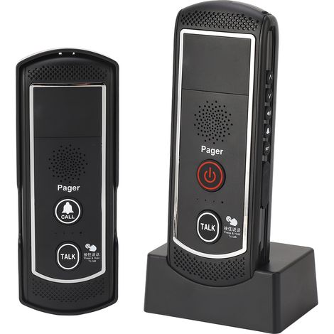 Sonnette vocale sans fil, portée de 2000 m, signal puissant, étanche IP44, interphone bidirectionnel pour maison, villa ou bureau. (1/5)