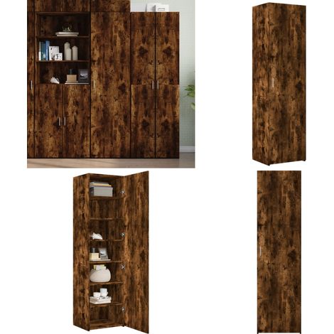 Highboard Räuchereiche 50x42,5x185 cm Holzwerkstoff - Highboard - Holzwerkstoff (1/5)