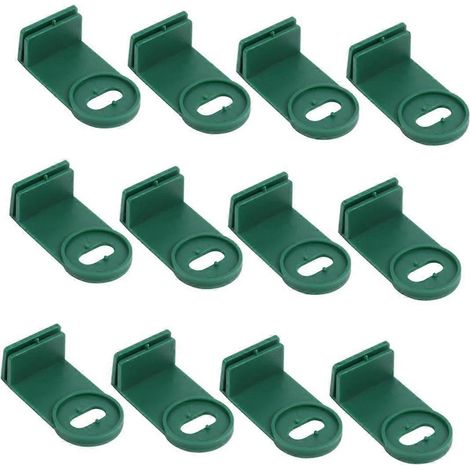50 pinces de fixation d'angle en plastique pour plantes grimpantes, crochets et supports à vêtements. (1/4)