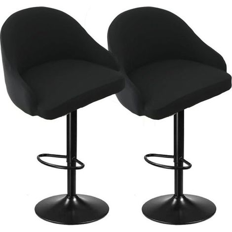 Ensemble de 2 housses pour tabourets de bar scandinaves avec accoudoirs, housses de tabourets de bar incurvées, housses de protection extensibles pour tabourets de bar (1/5)