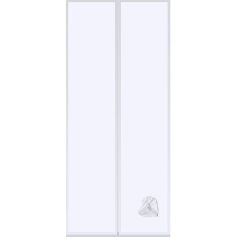Joint de porte pour climatisation mobile, Hot Air Stop avec fermeture éclair, rallonge de tuyau, sèche-linge, égouttoir, montage sur portes (90 x 210 cm) (1/5)