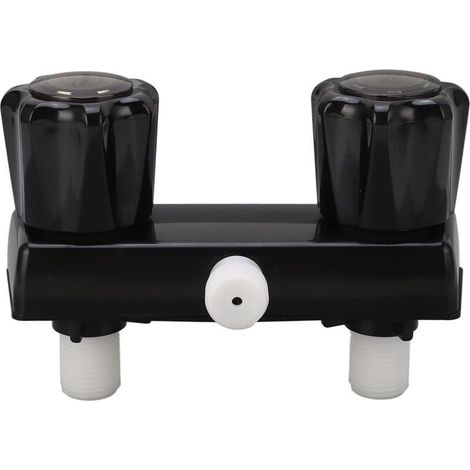 Commande de mélange de inverseur de Valve de robinet de douche de camping-car avec roue à 2 boutons pour camping-car noir (1/5)
