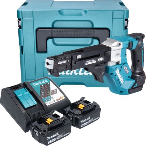 Visseuse sans fil Makita DFR 552 RFJ 18 V 25 - 55 mm Brushless + 2 batteries 3,0 Ah + chargeur + Makpac