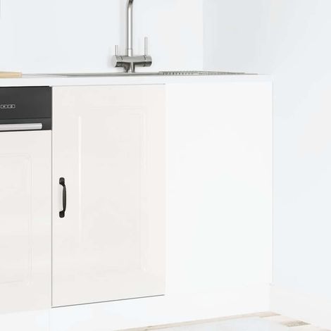 Küchenunterschrank „Kalmar“ Hochglanz-Weiß Holzwerkstoff
