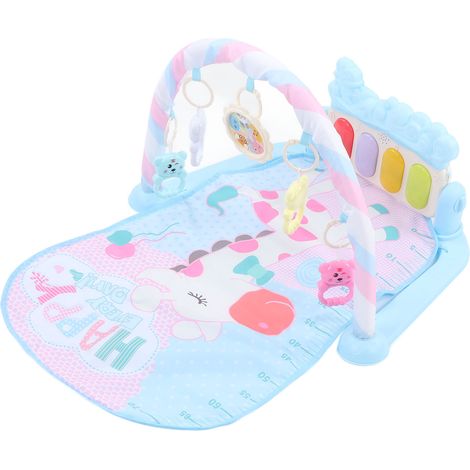 Tapis d'éveil musical multifonctionnel pour bébé, tapis de jeu suspendu avec piano pour nouveau-nés et nourrissons (1/5)
