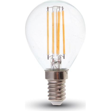 Ampoule LED filament VTAC 4W E14 P45 globe 400lm 6400K (1/5)