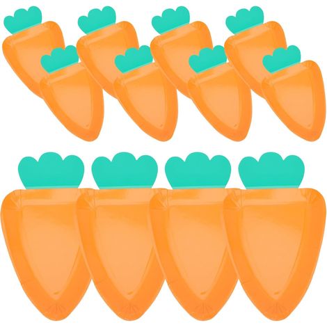 bols en papier à motifs de carottes Assiettes jetables (1/5)