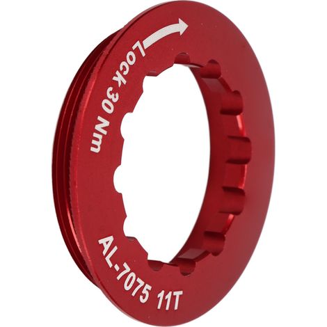 Bague de verrouillage de roue libre de cassette en alliage d'aluminium rouge pour composants de vélo de montagne pour la pratique du vélo de plein air (1/5)