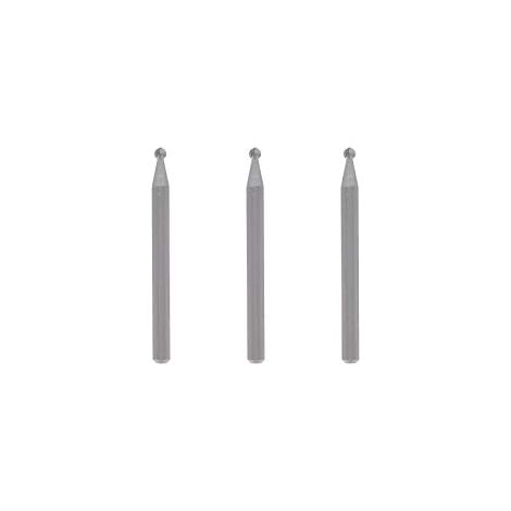 Dremel 107 Multipack di punte da taglio per incisione - 3x Fresa per incisione a forma di sfera con diametro di lavoro di 2,4 mm (1/4)