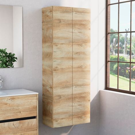 Inda - Colonna bagno con 2 ante e 4 ripiani 60x160 cm - Rovere (1/3)