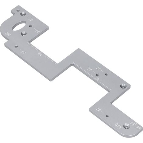 Gabarit de fraisage pour le travail du bois, haute précision, pour porte d'armoire en alliage d'aluminium sans poignée, moulure de rainure 6 mm, argent (1/5)