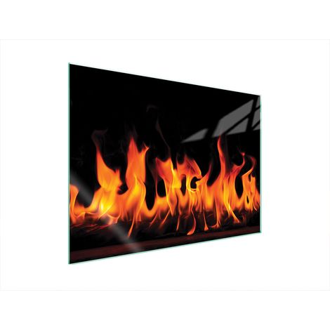 PLACA PROTECTORA DE VIDRIO PARA ESTUFA 70x52 FUEGO (1/5)