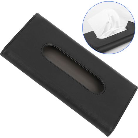Distributeur de mouchoirs en cuir PU portable pour pare-soleil de voiture, porte-serviettes en papier essuie-tout pour SUV et camionnettes (1/5)