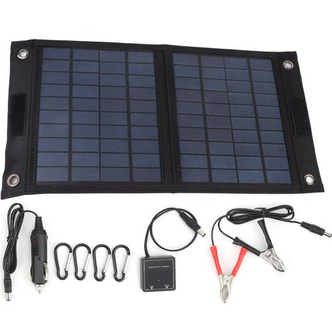 Panneau solaire flexible 20W IP65 étanche double sortie USB pour camping-car moto bateau ventilateur (1/5)