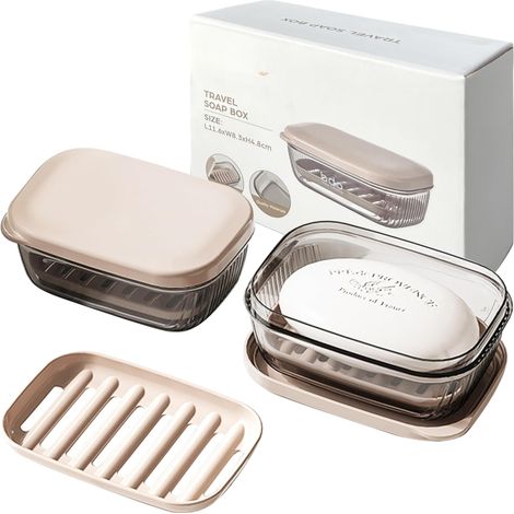 Funda de jabón de viaje a prueba de fugas con tapa (portátil) (1/5)