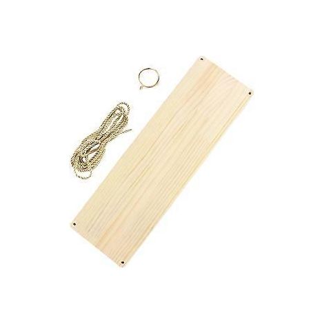 Étagère murale vintage en corde de chanvre style nordique, panneau en bois massif, support pour pots de fleurs, étagère à livres, organisateur d'objets divers (taille S)