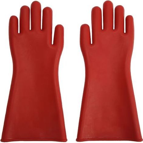 Gants Isolants Électriques 10000V en Caoutchouc Naturel pour Électriciens Haute Tension (1/5)