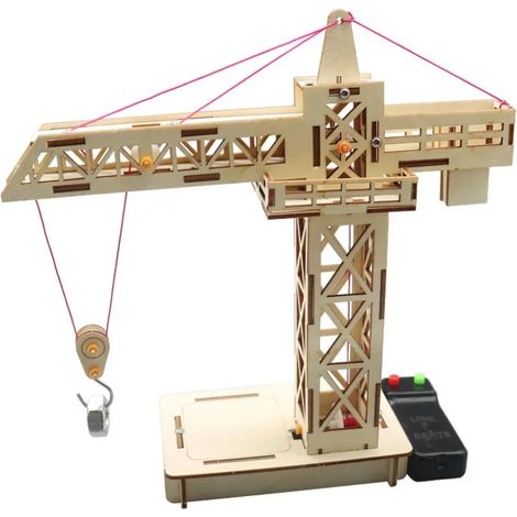 Grue à tour télécommandée artisanale, modèles de grue de levage à monter soi-même (1/4)
