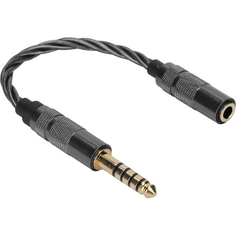 Câble adaptateur symétrique mâle 4,4 mm vers stéréo femelle 3,5 mm pour casque audio NW-ZX507, DMP-Z1, NW-ZX300A et NW-WM1Z (prise jack 4,4 mm). (1/5)