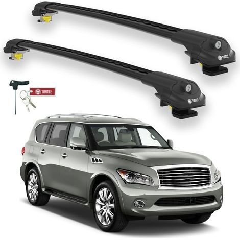 TURTLE kompatibel mit Infiniti Qx56 (Z62) 2011-2013 Dachträger Air1 Schwarz (1/5)