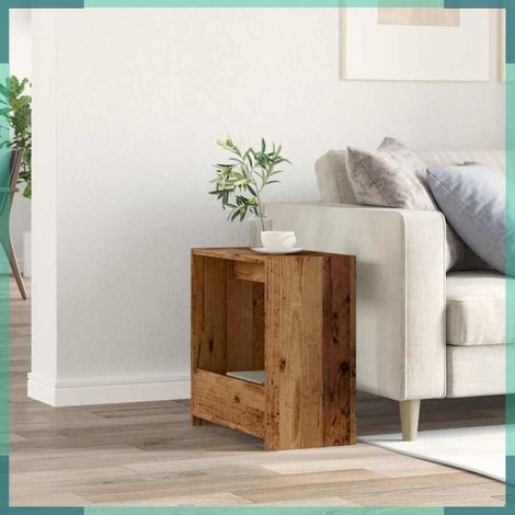 856538 Table d'appoint vieux bois 50x26x50 cm bois d'ingénierie (1/5)