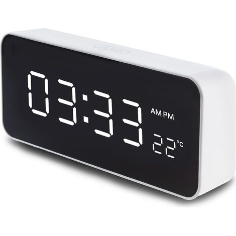 GREEN BLUE GB397 HORLOGE AVEC ALARME ET THERMOMÈTRE BOÎTIER VERT-BLEU BLANC