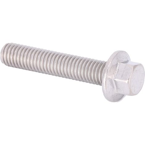 Vis M8 inox A2 (SS304) à tête hexagonale avec embase, lot de 10, boulons à tête fraisée, visserie robuste pour fixation industrielle (1/3)