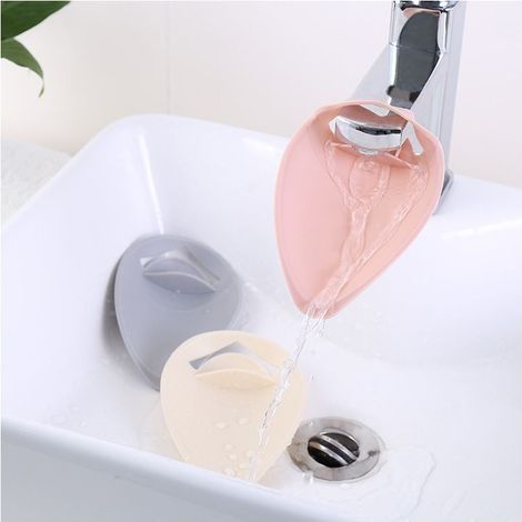 3 Extension De Robinet Pour Évier,Rallonge Du Robinet Enfant Plastique Faucet Extender Rallonge De Robinet Rallonge De Poignée D'Évier Pour Enfants Bébés Salle De Bain Lavabo Cuisine (Rose,Gris, (1/5)