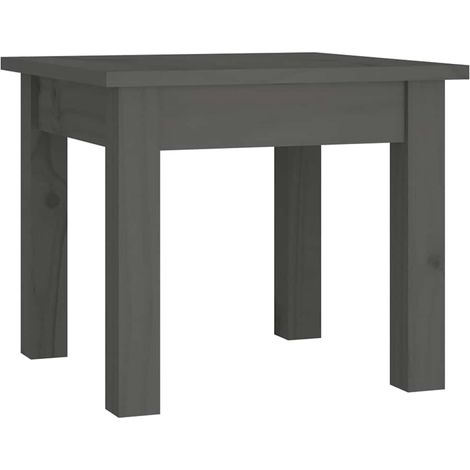 Maison Exclusive - Couchtisch Grau 35x35x30 cm Massivholz Kiefer (1/5)
