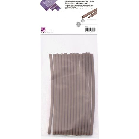 TRU COMPONENTS T1902CA027 Schrumpfschlauchsortiment Braun 3 mm 1 mm Schrumpfrate:3:1 15 St. (1/2)