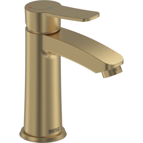 Bristan Appeal Eco Start Basin Mixer Tap with Clicker Waste - Brushed Brass (1/5)