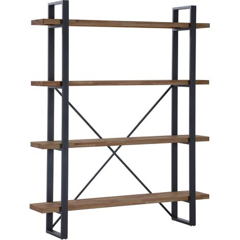 Estanteria Alta Plank Roble American / Negro. OK1293 (1/4)