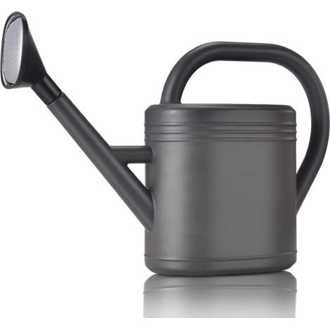Arrosoir 3L pour plantes d'intérieur, arrosoirs de jardin, fleur d'extérieur, arrosoir gallon grand bec long avec tête d'arrosage (gris) (1/5)