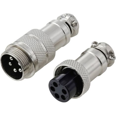 TRU COMPONENTS TC-13895608 Connecteur rond mâle, Contact femelle Nombre total de pôles: 5 Série (con