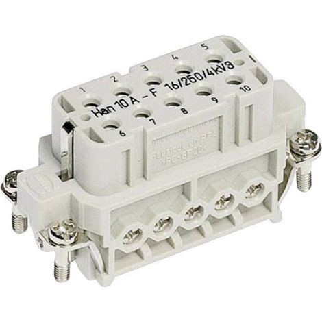 Harting 09 20 010 2812 Inserto femmina Han® A 10 + PE A vite 1 pz. (1/2)