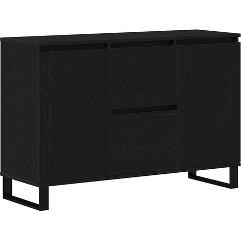 Maison Exclusive - Credenza Rovere Nero 101,5 x 35 x 70 cm Legno multistrato