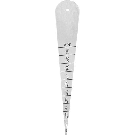 Jauge d'épaisseur en acier inoxydable, règle à lames 1/16-3/4, mesure de bride, diamètre intérieur 2-20mm (1/5)