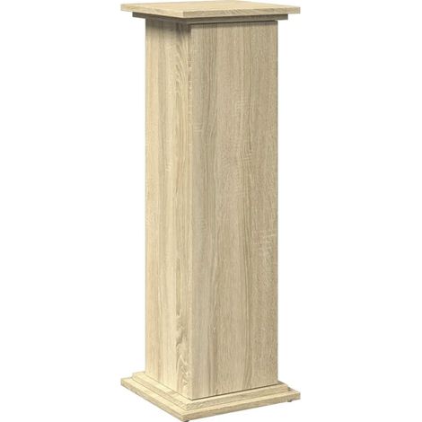 Pratico piedistallo portaoggetti quadrato 31 x 30 x 90 cm per oggetti decorativi e organizzazione in legno multistrato rovere Sonoma 020050532