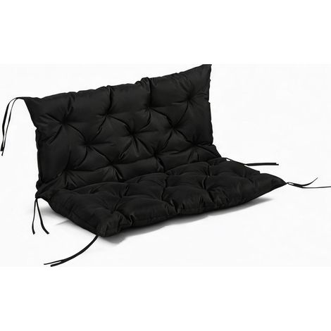 Coussin de banc 2 places avec dossier capitonné 100 x 98 x 8 cm (1/5)