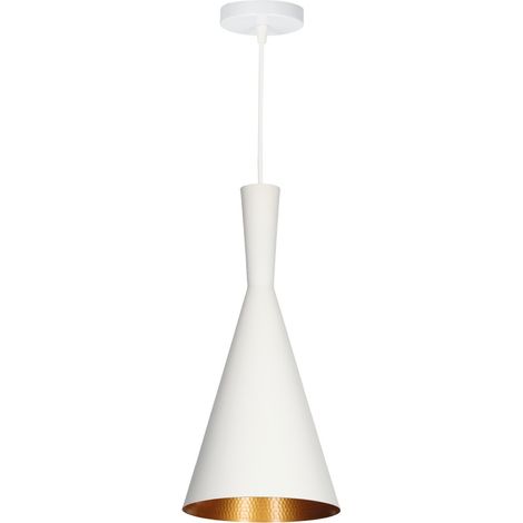 Lámpara de techo colgante serie "Ekiti" E27 (40W máximo 230V) IP20 Ø18cm color blanco y bronce (1/5)