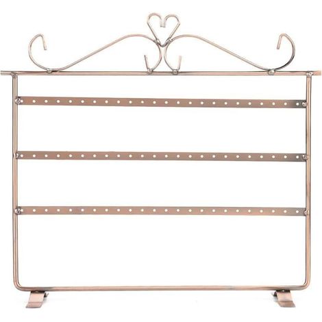 Jewelry Display Stand with 72 Holes for Earrings, Necklaces, Bracelets, and Rings - Hanging Jewelry Display Stand - Jewelry Towers (antique bronze) (1/5)